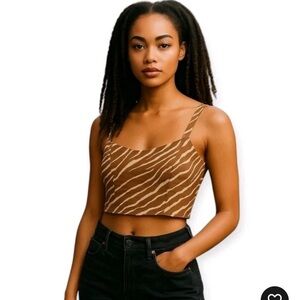 a new day Brown Zebra Print Women's Tank Top